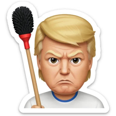 toilet brush donald trump sticker