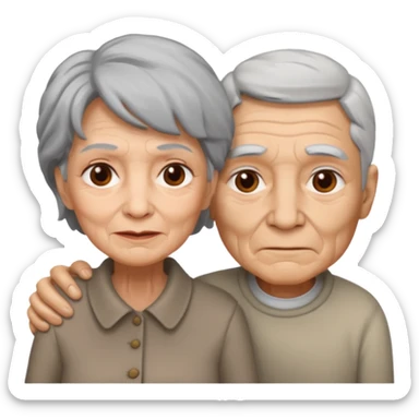 lo mismo que estas haciendo solo coloca alado de la abuela un hombre joven  sticker