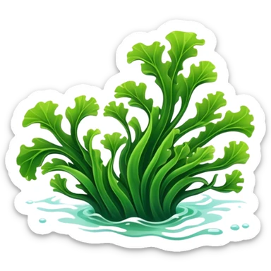 2-3 simple design green seaweed sticker