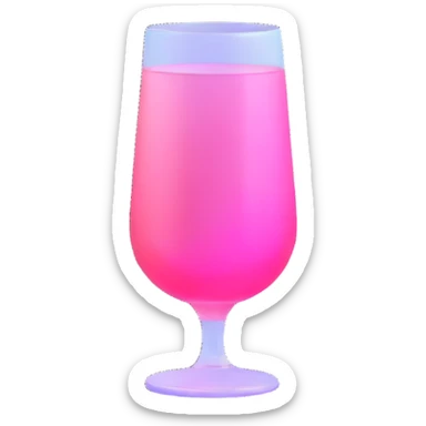 handshake, transparent glass with bright pink gradient from #FF335F to #FF99AA, soft glow and shadows, minimalistic sticker