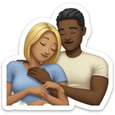 Two people cuddling sticker