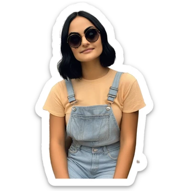 Camila Mendes add sunglases to this picture sticker