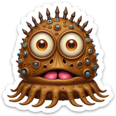 D&D beholder made out of poop sticker