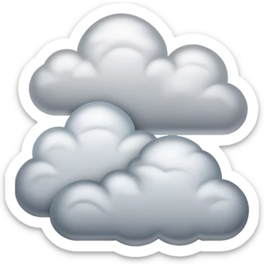 Cinematic Realistic Stratus Emoji, Low and layered, with uniform, gray clouds covering the sky in a smooth, even blanket. The clouds seem to hang gently in the atmosphere, creating a soft, diffused light below. Soft glowing outline, capturing the essence of calm, peaceful overcast skies in a serene stratus cloud! sticker