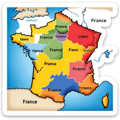 Carte de france sticker