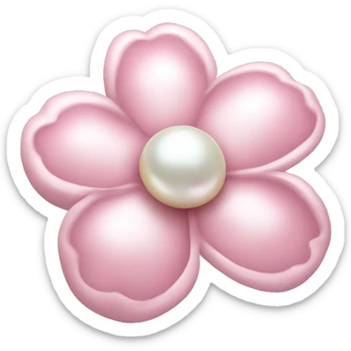 Pearl light pink flower sticker