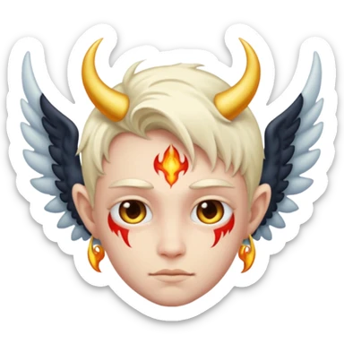 Meio anjo meio demonio sticker