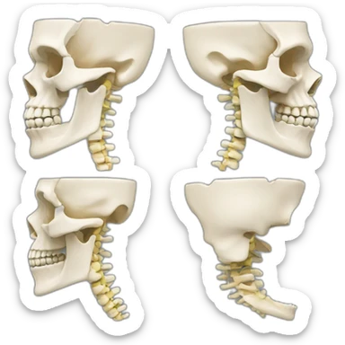 Coluna vertebral vista de perfil e colorida sticker