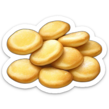 plate of dutch poffertjes with butter sticker