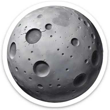 Planet mercury with alot of craters  sticker