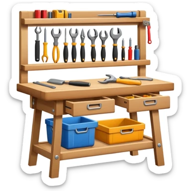 minimalist Workbench sticker