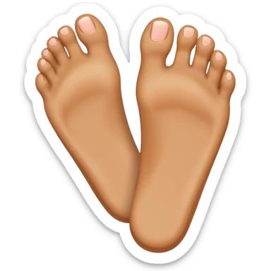Emoji being happy with their feet out sticker