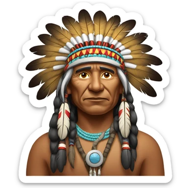 American Indian chief sticker