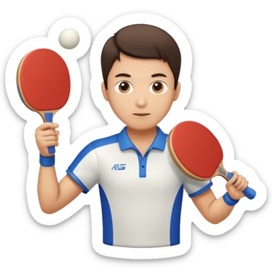 athlette with ping pong rocket sticker