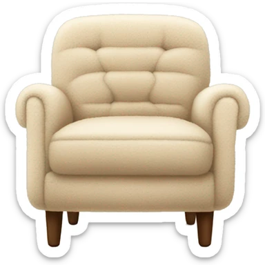 beige sherpa chair sticker
