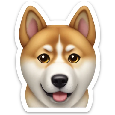 Akita inu Big surprise eyes sticker