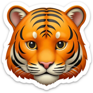 Emoji de um tigre em pe para a esquerda (tigre sem cor nenhuma todo preto) sticker