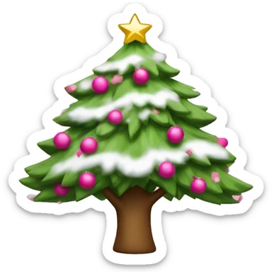 Árbol de navidad rosa  sticker