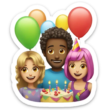birthday party sticker
