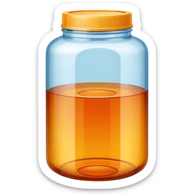 Amber laundry detergent jar sticker