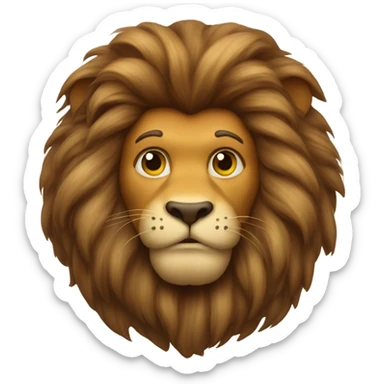 Cowardly lion sticker