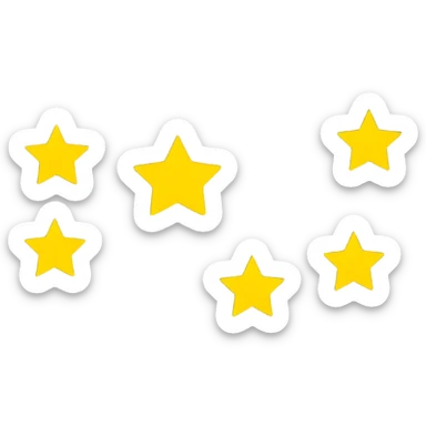 yellow stars twinkling sticker