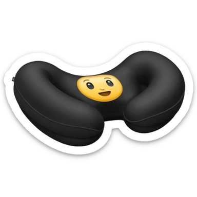 black Travel Neck Pillow sticker