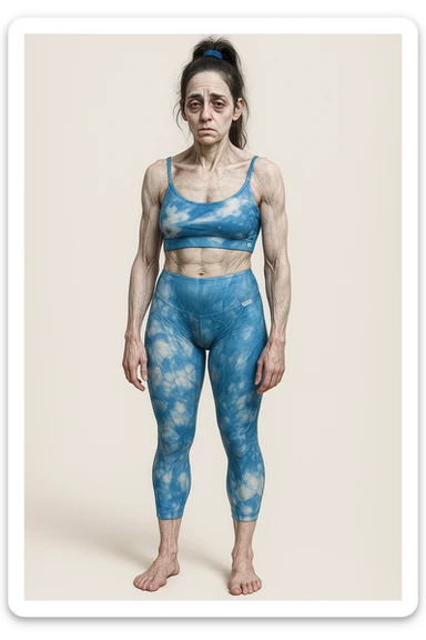 donna con insonnia frequenti in 3D realistica, donna stanca immagine anatomica sticker