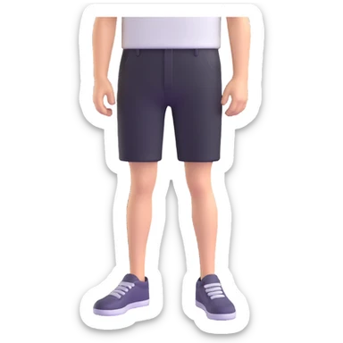 person wearing short black pants sticker