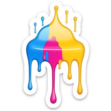 Draw the word mod with drippy paint  sticker