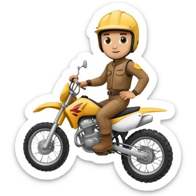 Man riding dirtbike sticker