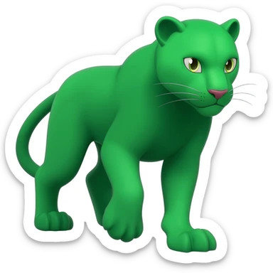 green panther sticker