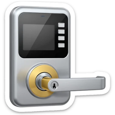 Electronic Door Lock System with card insert only screen no key hole sticker