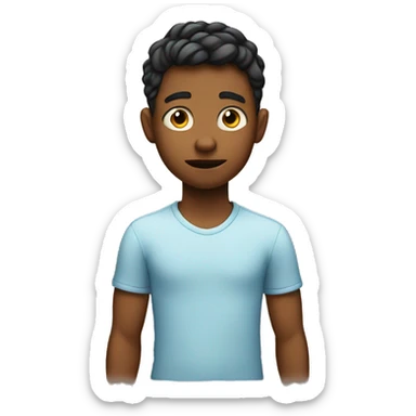 a boy giving a side eye sticker