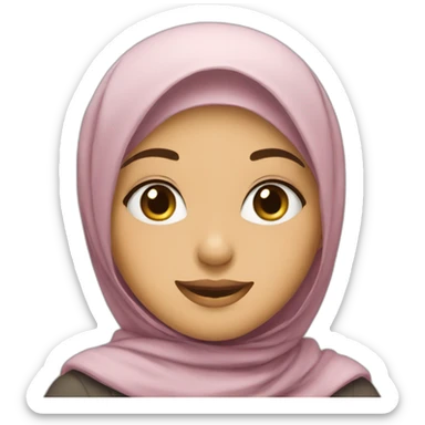 Cute girl with hijab. sticker