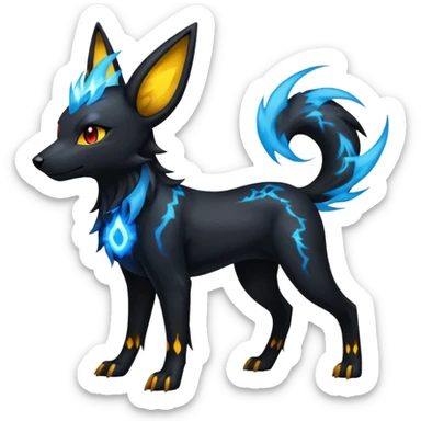 Umbreon-Luxray-Manectric-Houndoom-Pokémon-Fakémon-hybrid-creature sticker