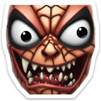 Zombie Spiderman angry Face  sticker