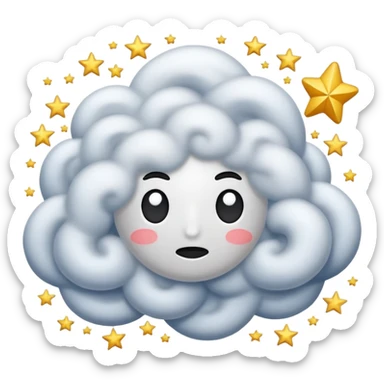 Make a fight dust Cloud with stars sticker