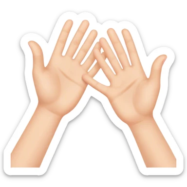 two hands highfiving sticker