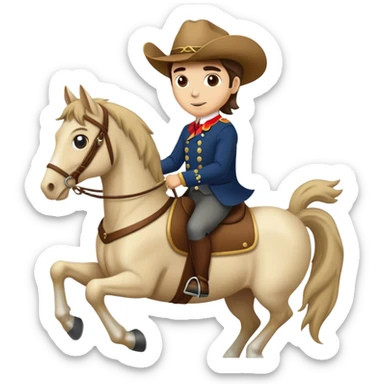Show Vic riding a horse sticker