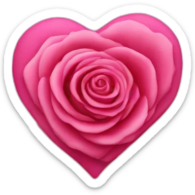Coeur rose sticker