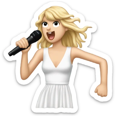 Taylor swift at the eras tour singing cruel summer sticker