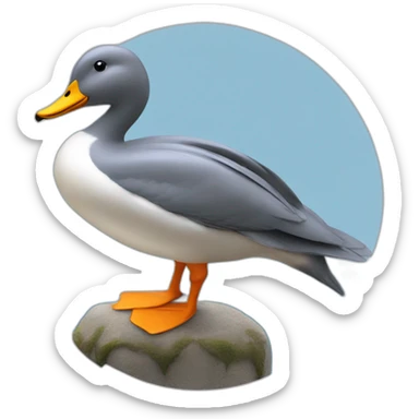 Dauphin sur un canard sticker