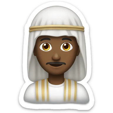 Car racist with full head helmet and Arabian shaikh robe race helmet sticker
