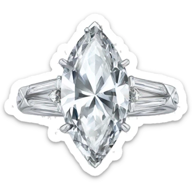 Marquise diamond ring sticker