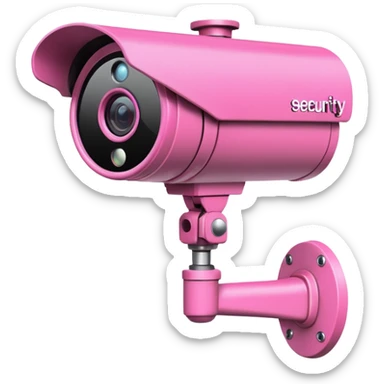 Security Camera pink with graffity sticker
