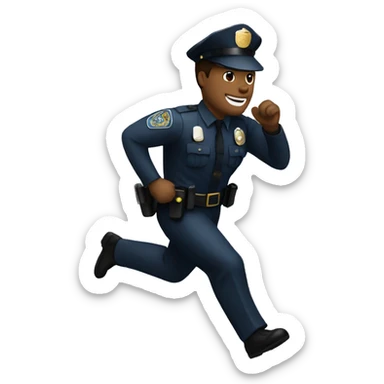 a cop running sticker