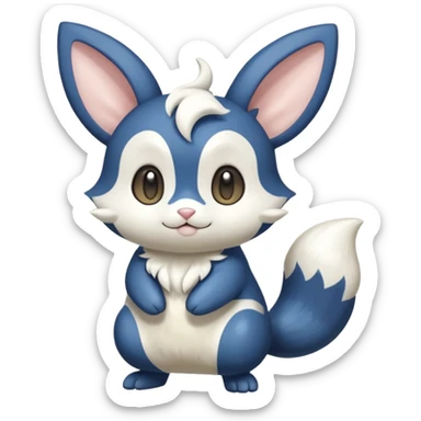 Meowstic-Emolga-Minccino-fusion sticker