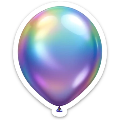 Iridescent big giant glistening glossy sparkly shiny glittery balloon  sticker