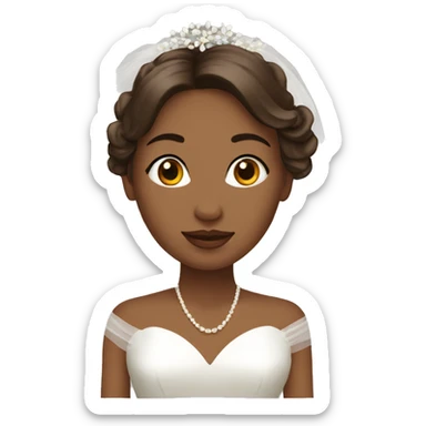 mariée chatain sticker